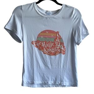 Disney The Magic Kingdom Castle Sunrise White T-shirt